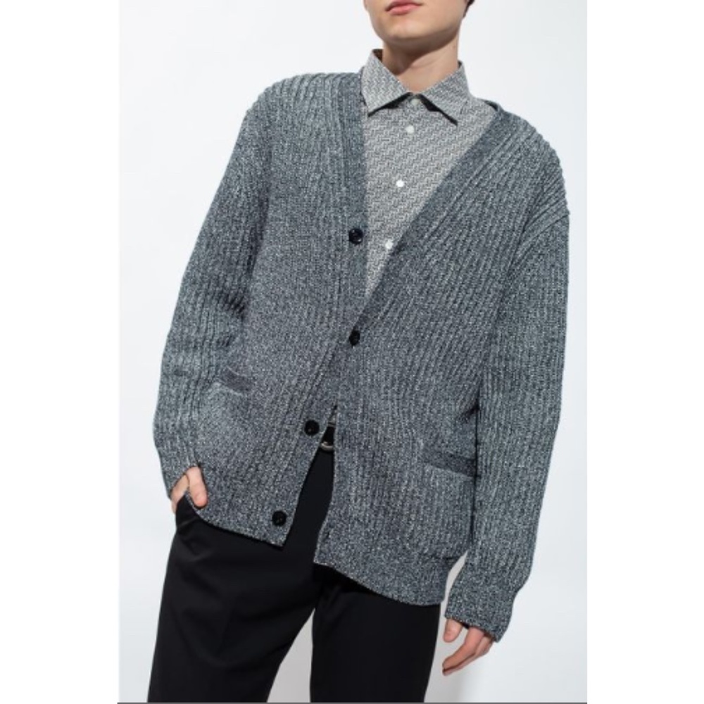 NWT Theory Mars Copula Marled Rib Knit Cardigan Sweater Sz. M